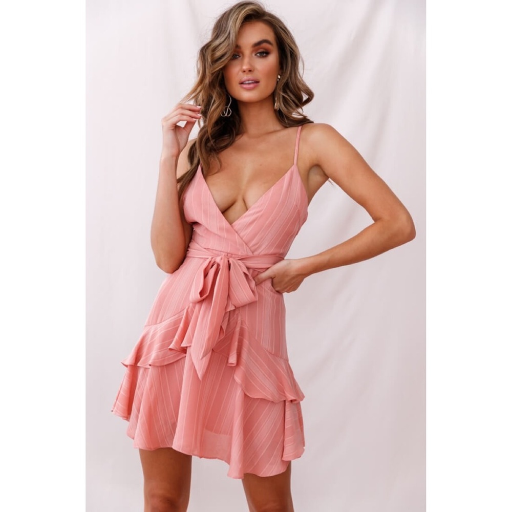 Selfie Leslie Kerry Ruffle Strap Cami Dress Blush